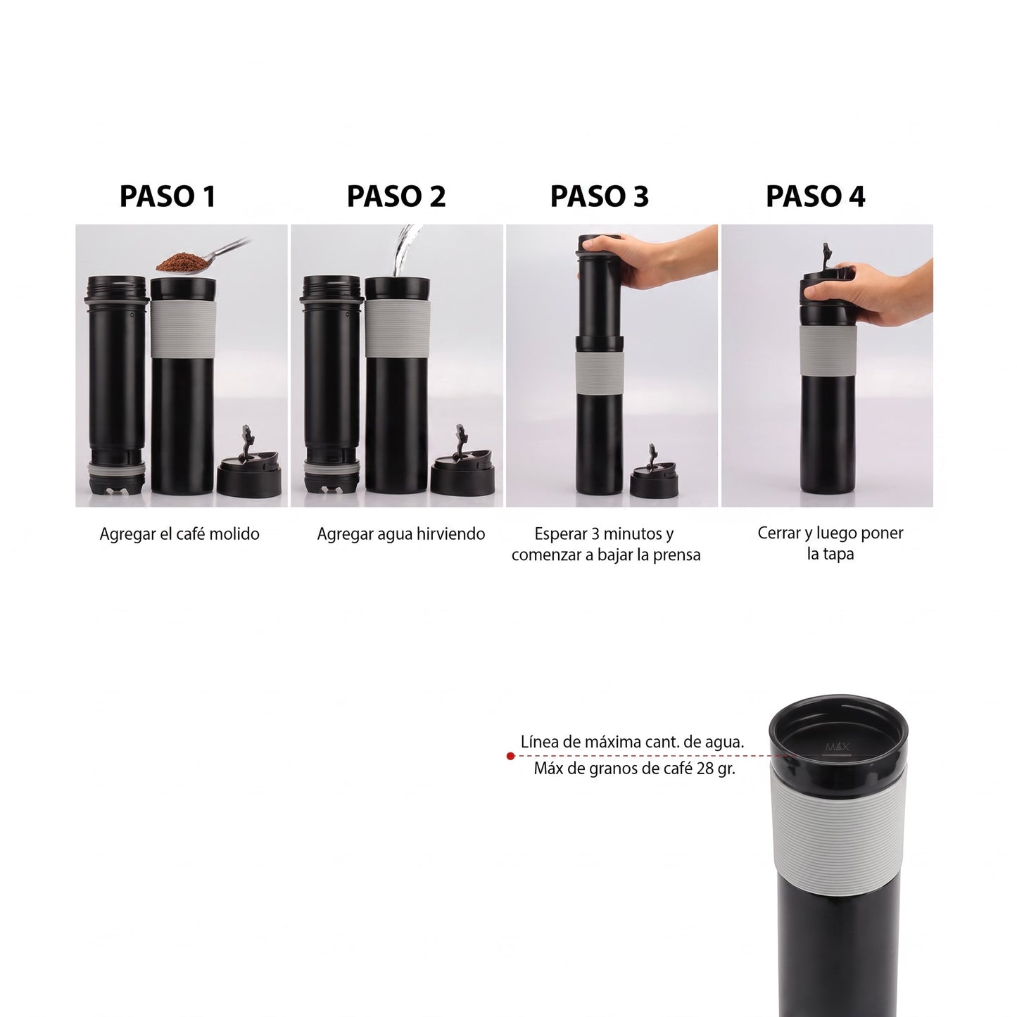 Cafetera Prensa Francesa Portátil 400ml – BEFLOW Press