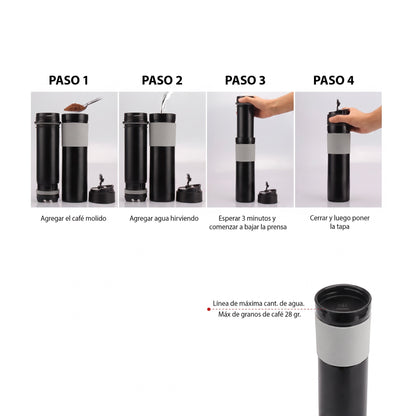 Cafetera Prensa Francesa Portátil 400ml – BEFLOW Press