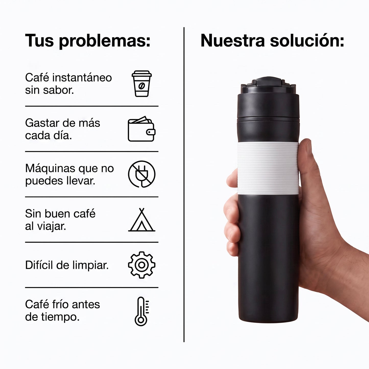 Cafetera Prensa Francesa Portátil 400ml – BEFLOW Press