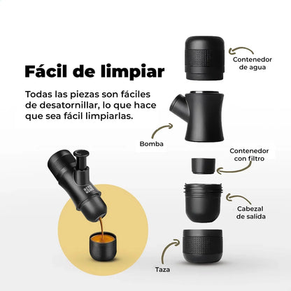 Cafetera Espresso Portátil Manual - Beflow Shot Black