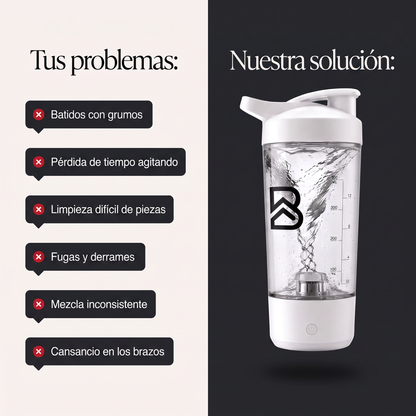 Shaker Eléctrico de Proteína 450ml Blanco - BEFLOW Blend