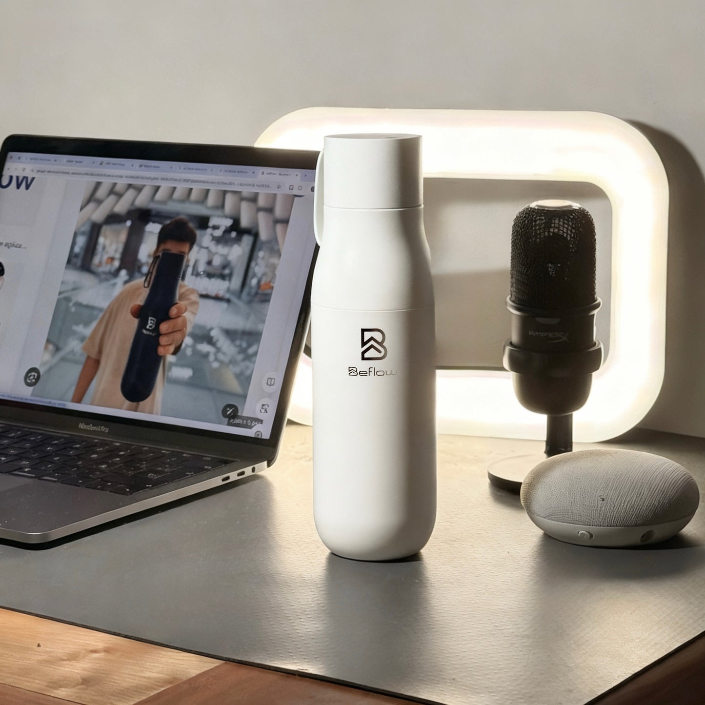BEFLOW® S1 PRO by VSITOO – Botella Inteligente UV Blanca