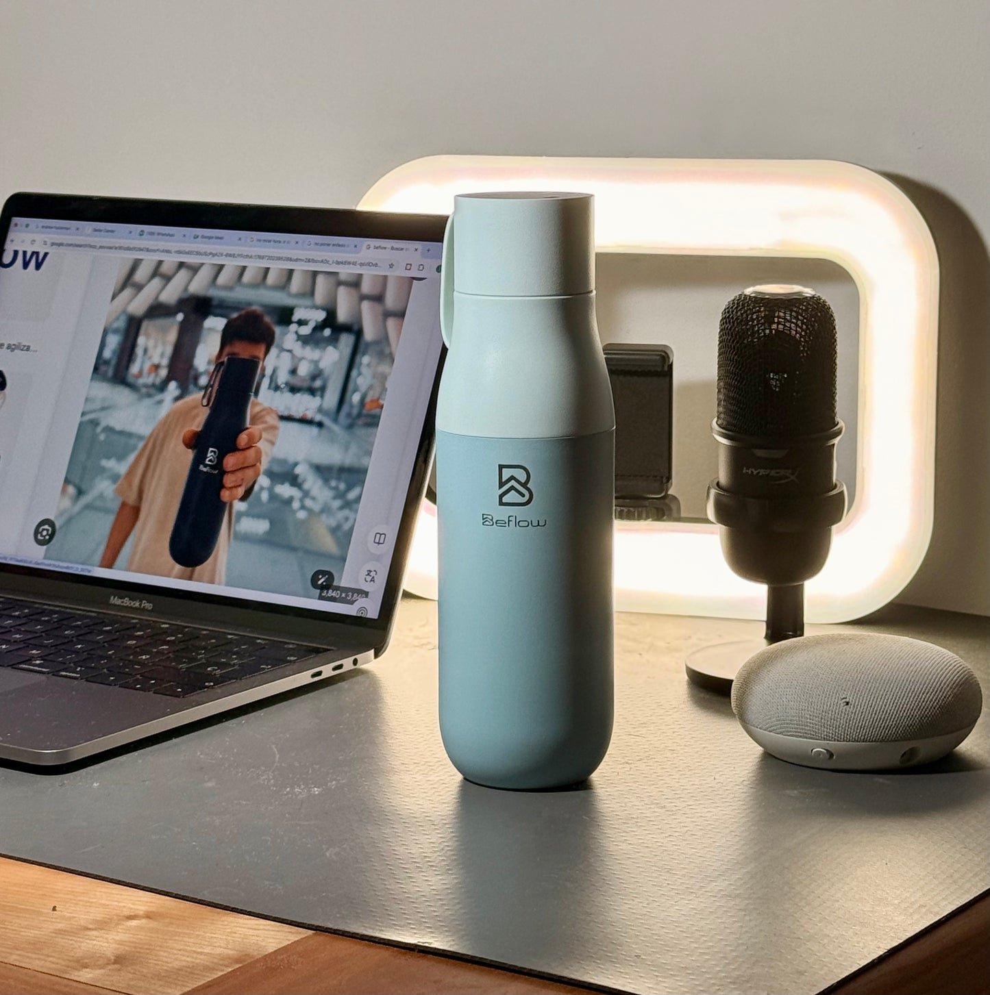 BEFLOW S1 PRO by VSITOO – Botella Inteligente UV Celeste