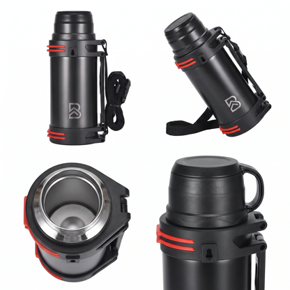 Termo 2L Acero Inoxidable Negro - Beflow Summit