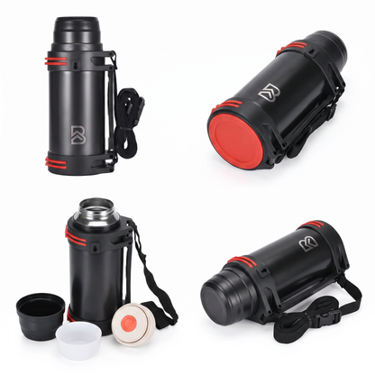 Termo 2L Acero Inoxidable Negro - Beflow Summit