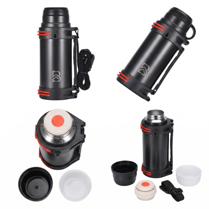 Termo 2L Acero Inoxidable Negro - Beflow Summit