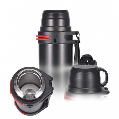 Termo 2L Acero Inoxidable Negro - Beflow Summit
