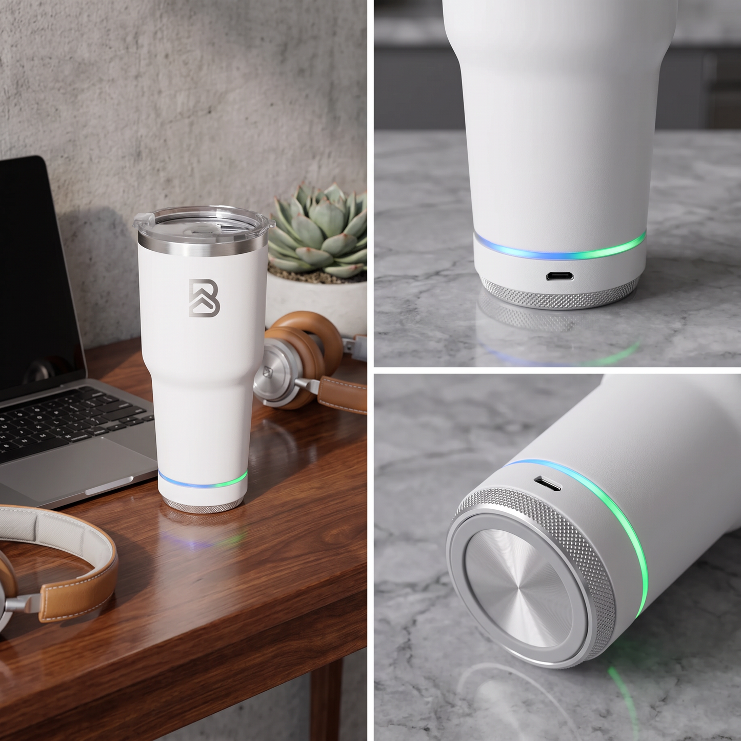 Vaso Térmico con Parlante Bluetooth 780ml Rosado - BEFLOW Beat