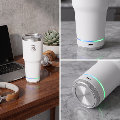 Vaso Térmico con Parlante Bluetooth 780ml Rosado - BEFLOW Beat